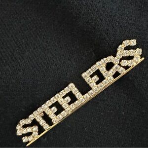 Pittsburgh Steelers Sparkling Pin Gold finish rhinestones fan wear jewelry